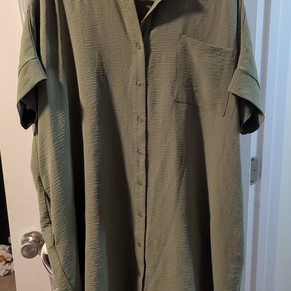 Green Asymmetrical Dress
